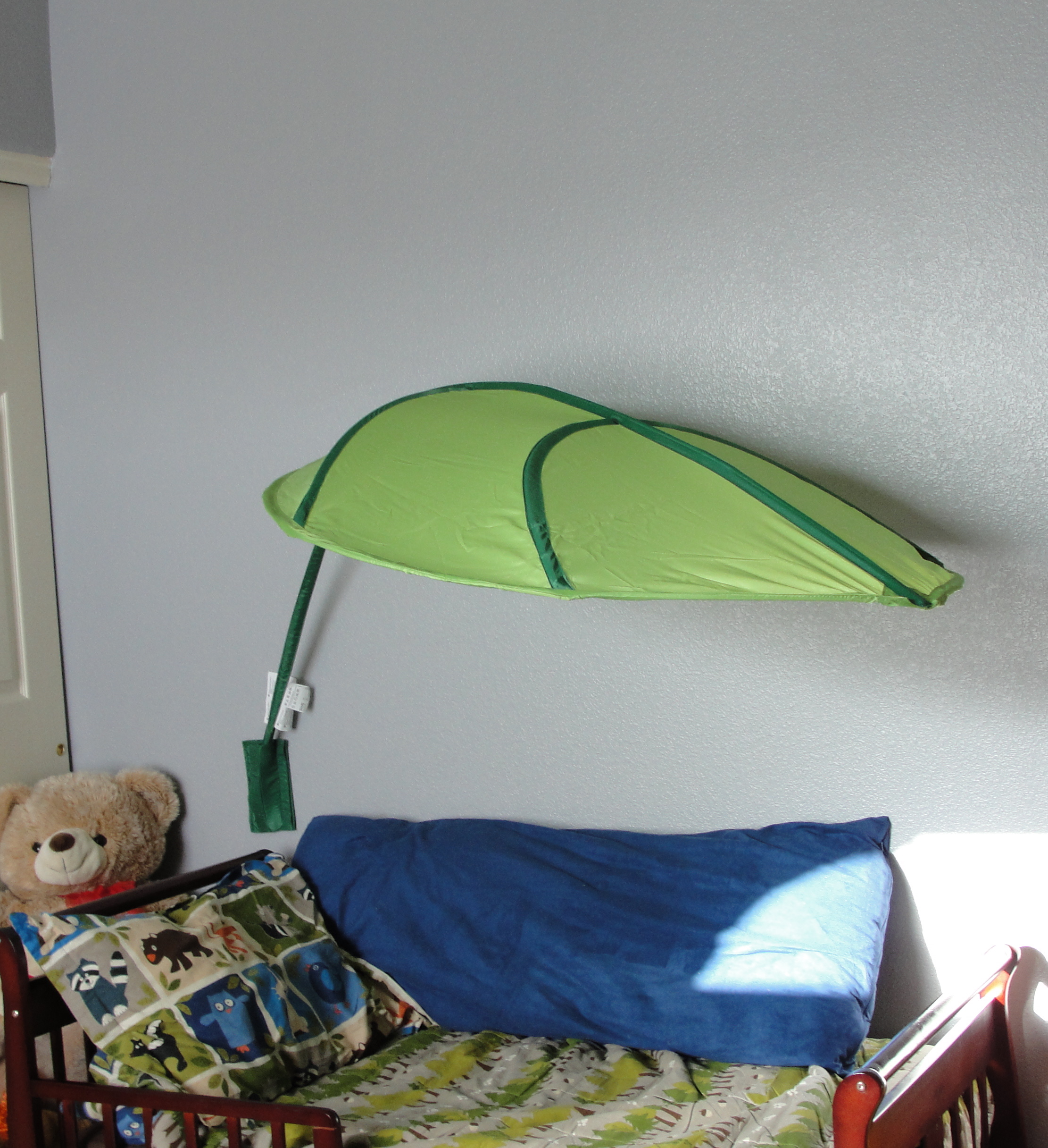 Another Ikea find was the infamous Leaf Bed Canopy. Lucas loves it, he ...